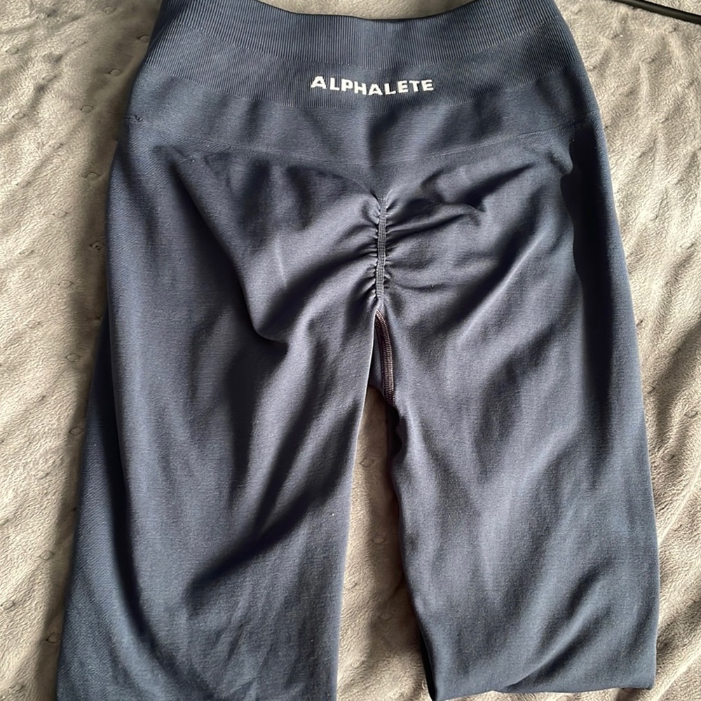 blue alphalete leggings